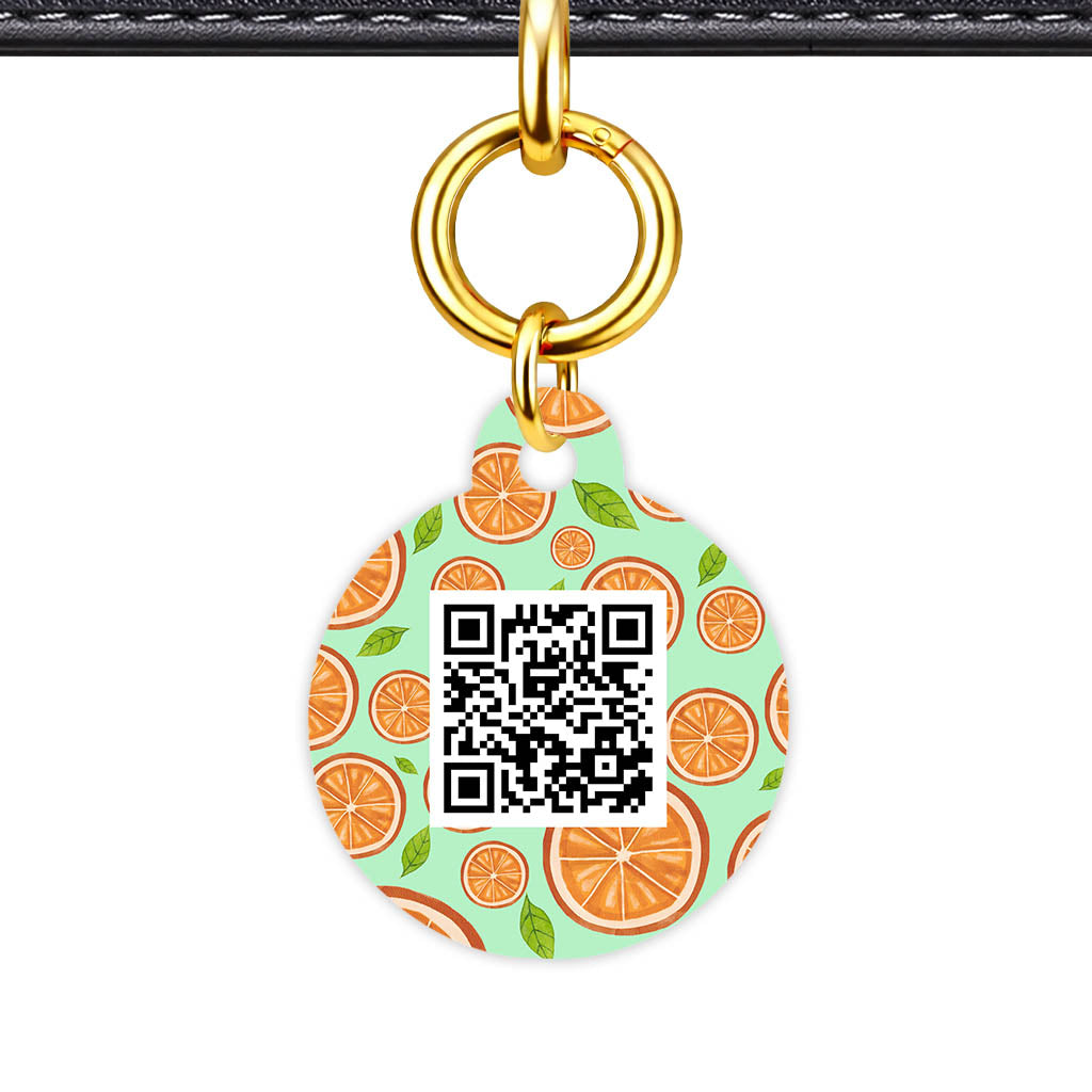 Orange Slices QR Smart Pet Id Tag (Dog Tag & Cat Tag)