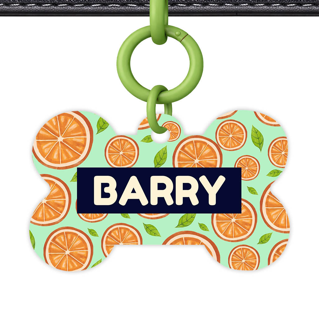 Orange Slices QR Smart Pet Id Tag (Dog Tag & Cat Tag)