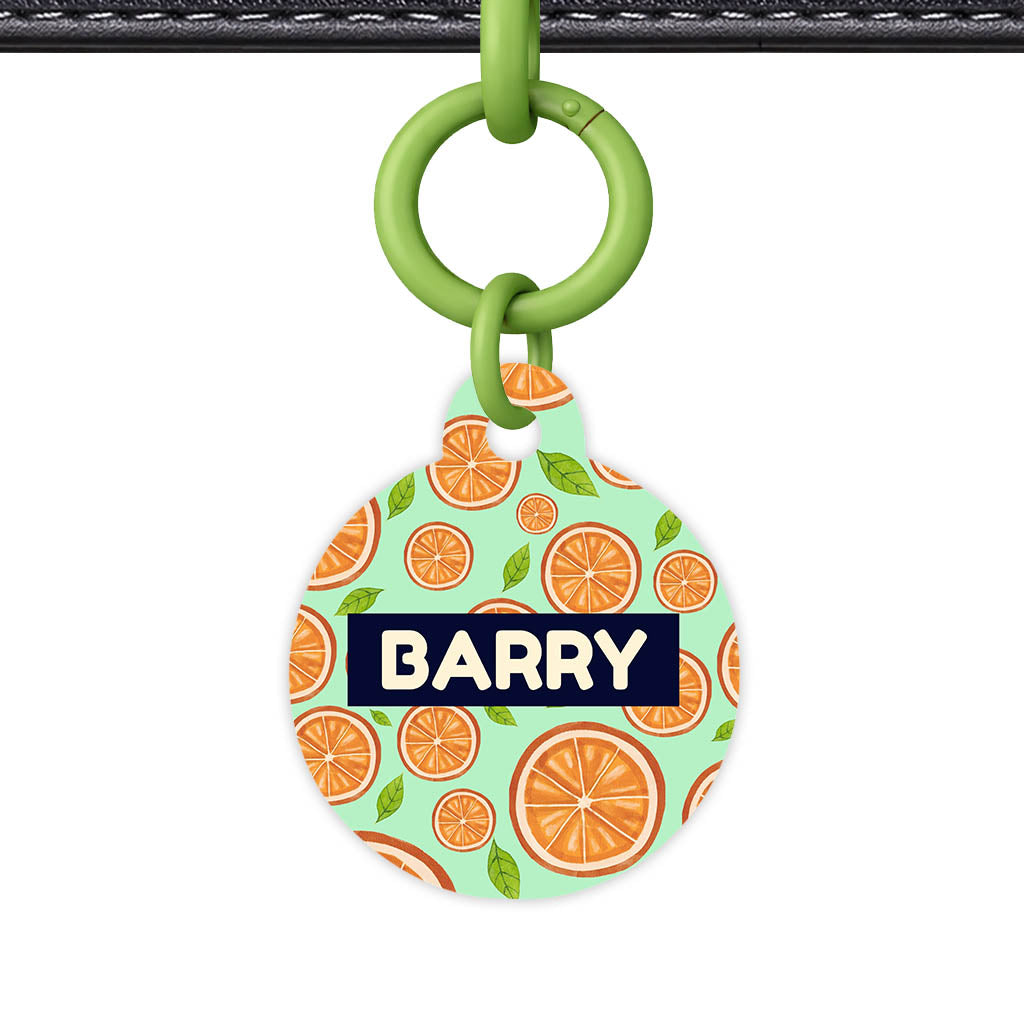 Orange Slices QR Smart Pet Id Tag (Dog Tag & Cat Tag)