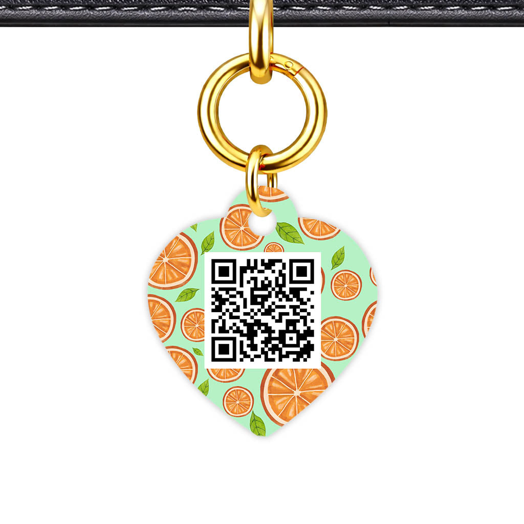 Orange Slices QR Smart Pet Id Tag (Dog Tag & Cat Tag)