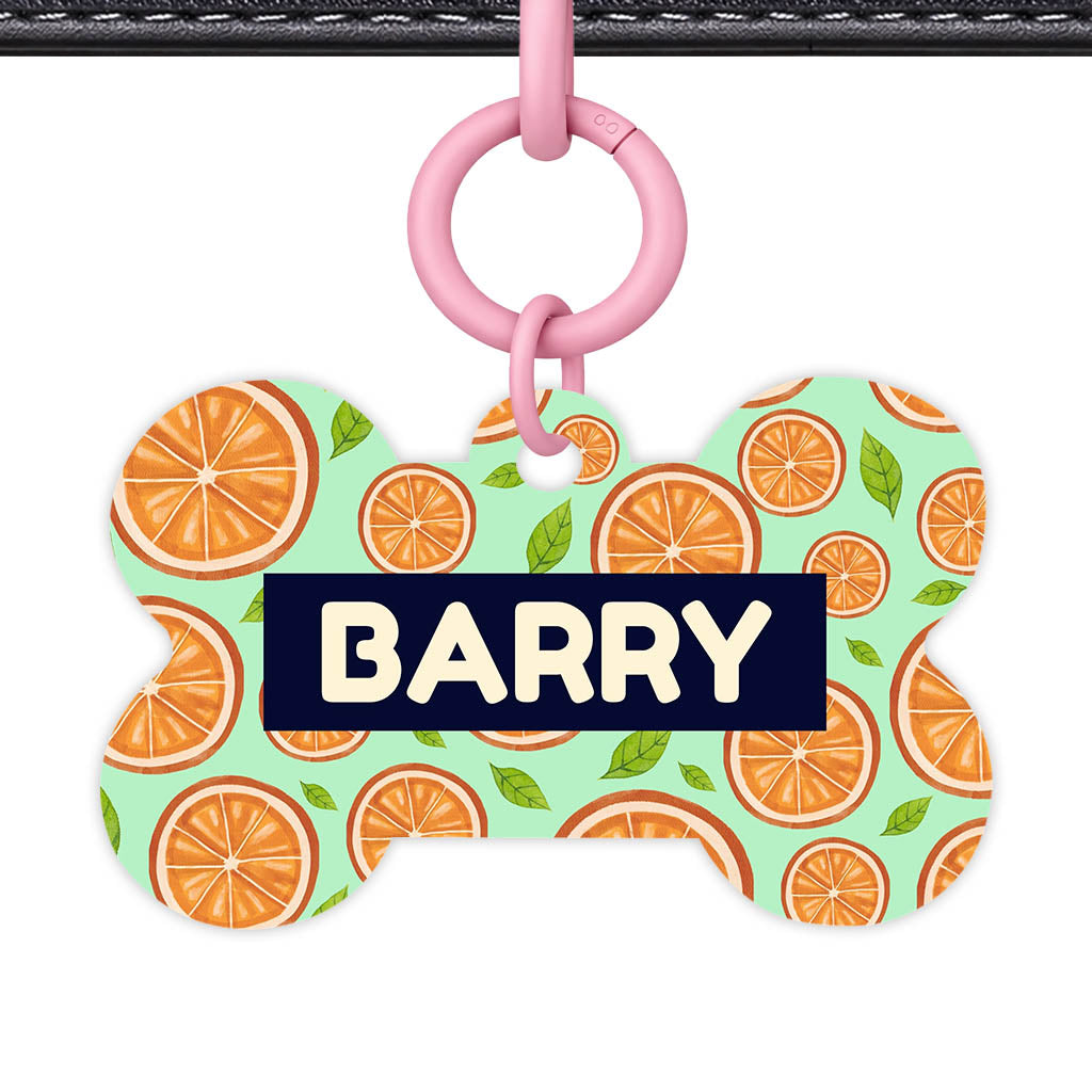 Orange Slices QR Smart Pet Id Tag (Dog Tag & Cat Tag)