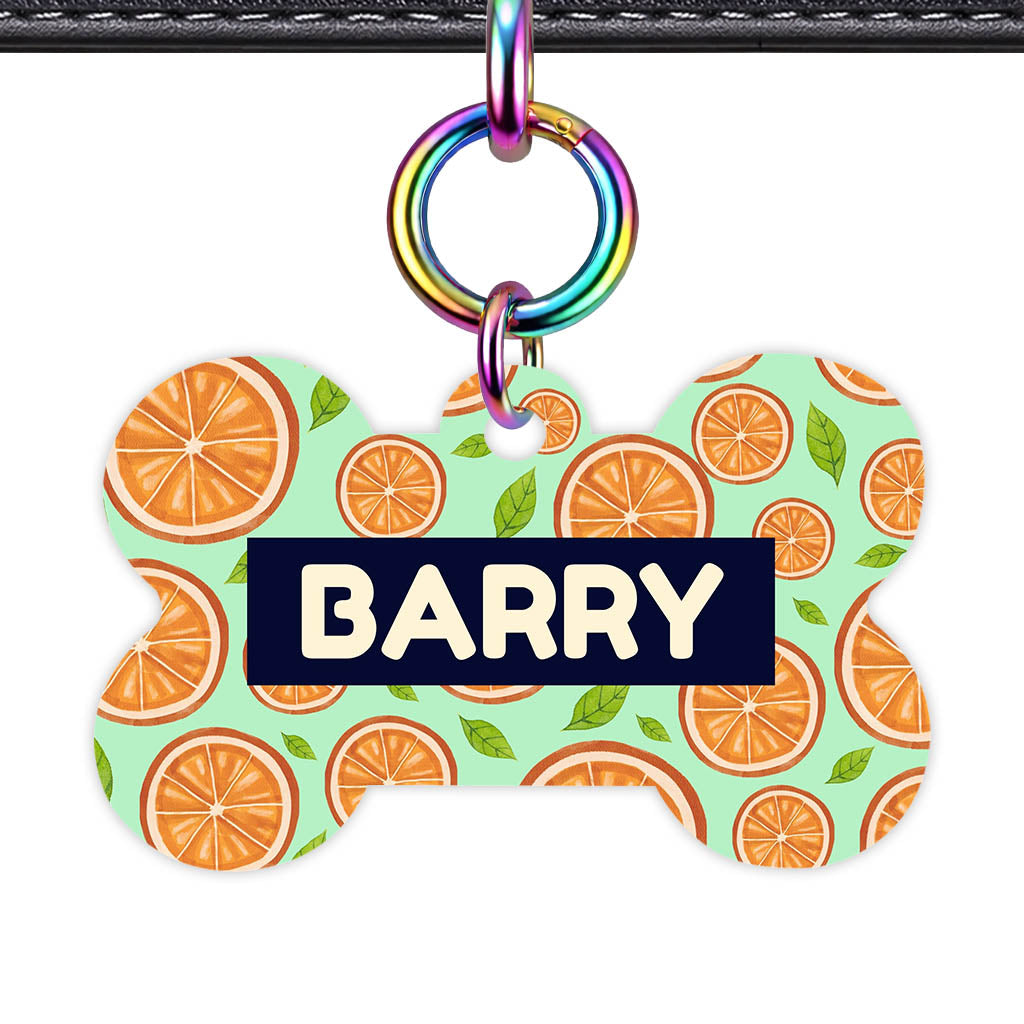 Orange Slices QR Smart Pet Id Tag (Dog Tag & Cat Tag)