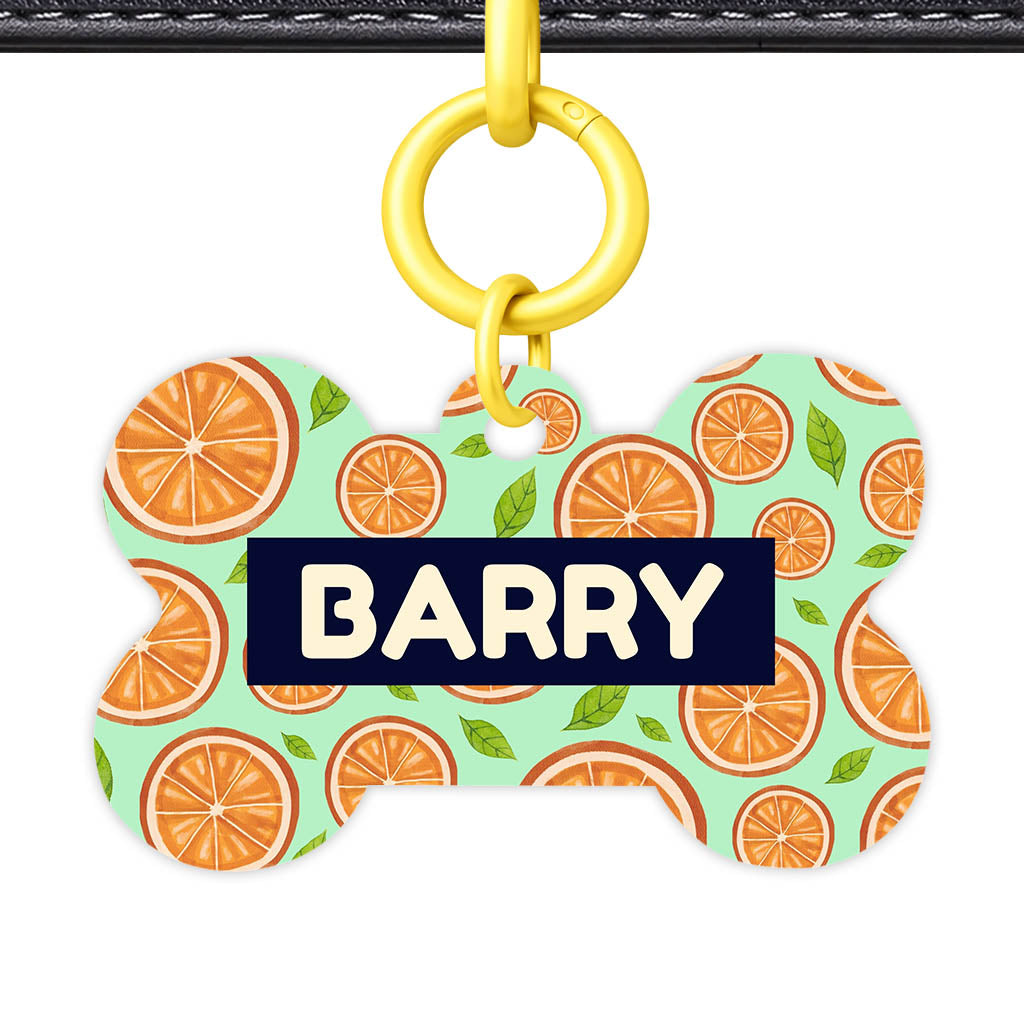 Orange Slices QR Smart Pet Id Tag (Dog Tag & Cat Tag)