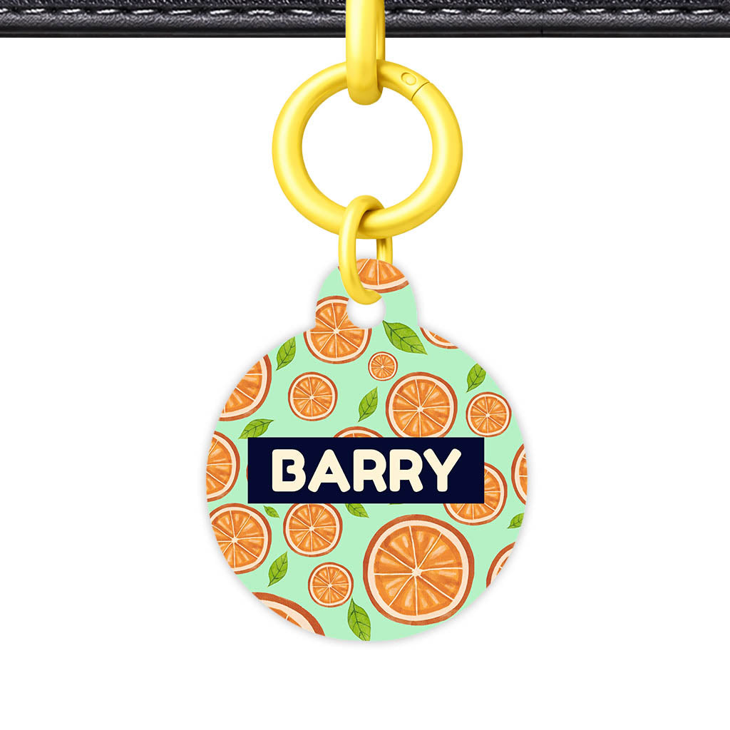 Orange Slices QR Smart Pet Id Tag (Dog Tag & Cat Tag)