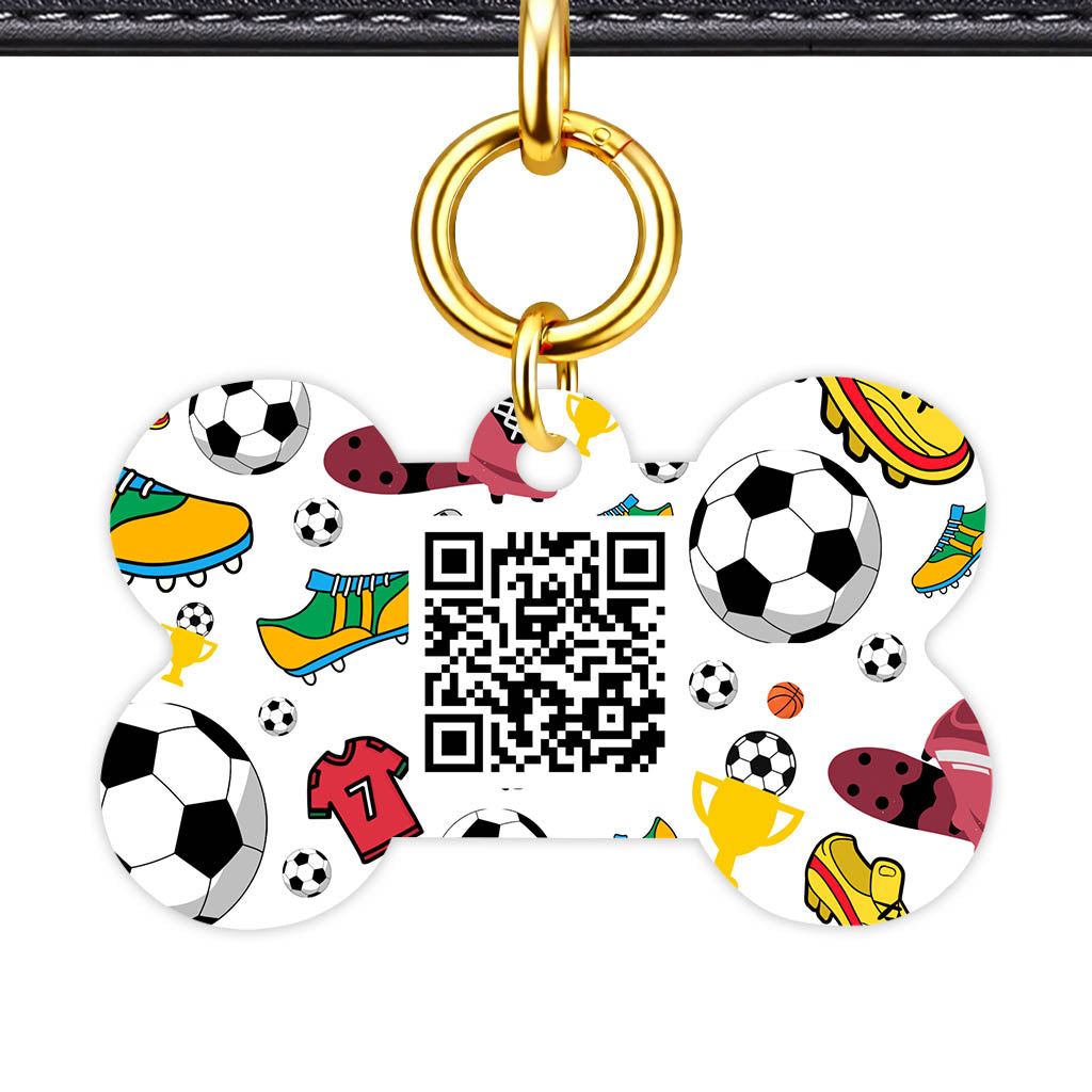 Fottball Vibes QR Smart Pet Id Tag (Dog Tag & Cat Tag)