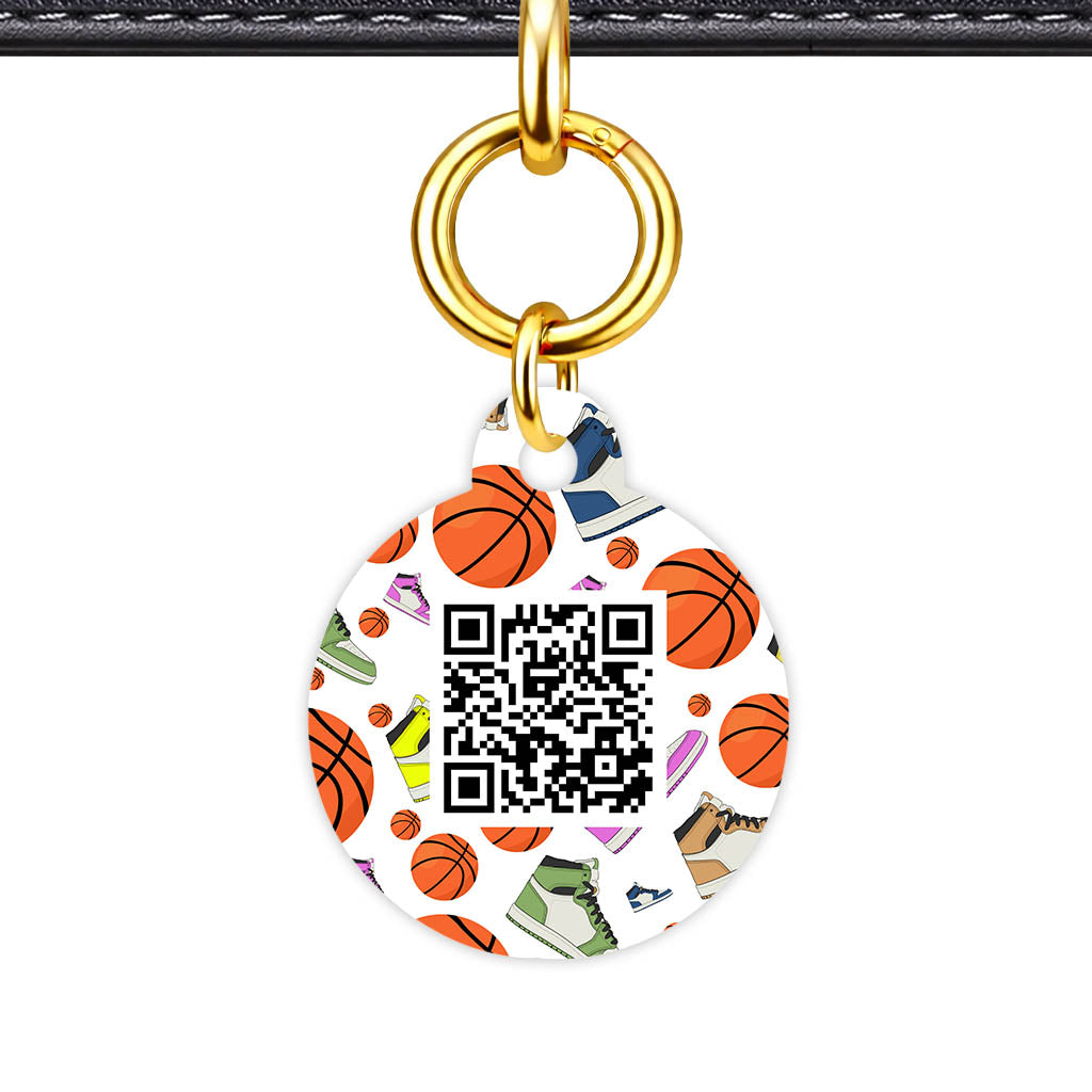 Basketball QR Smart Pet Id Tag (Dog Tag & Cat Tag)