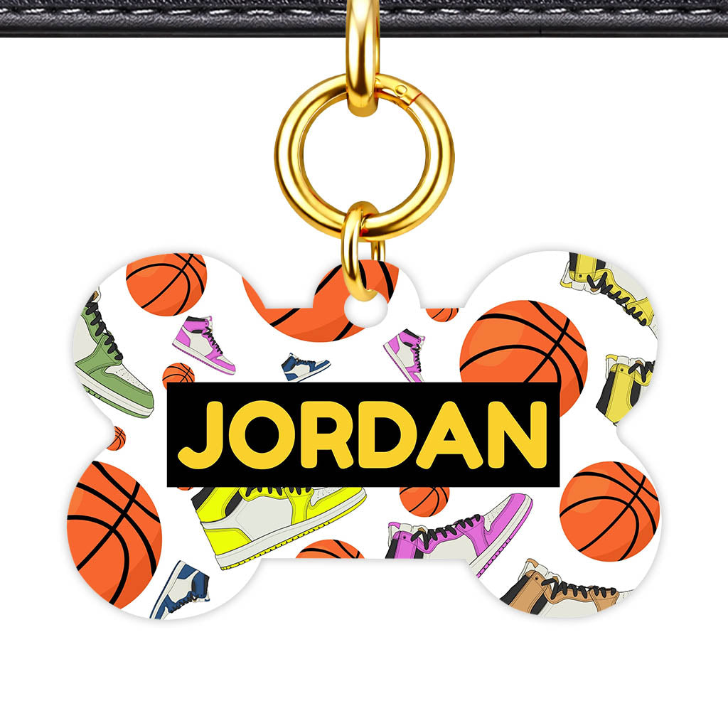 Basketball QR Smart Pet Id Tag (Dog Tag & Cat Tag)