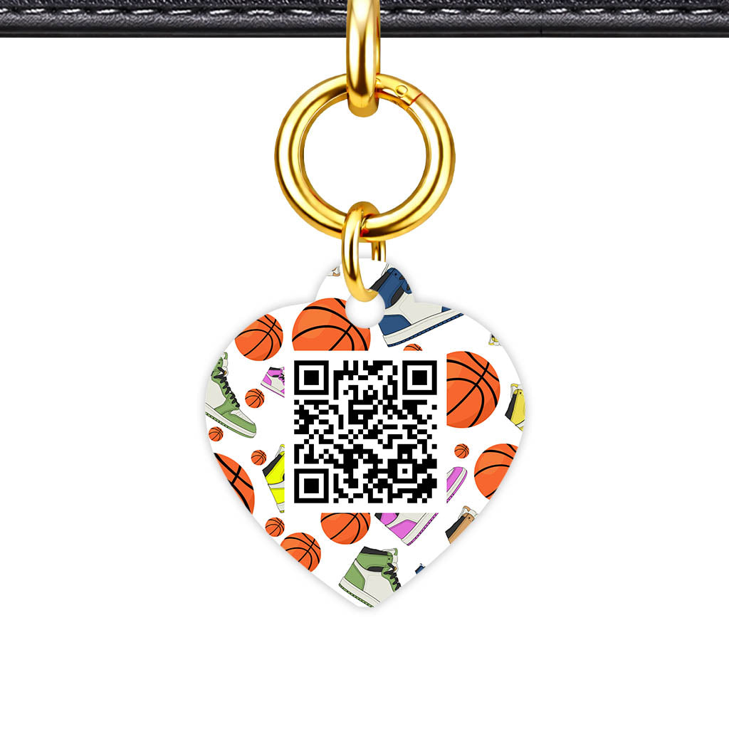 Basketball QR Smart Pet Id Tag (Dog Tag & Cat Tag)