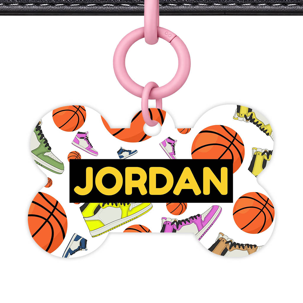 Basketball QR Smart Pet Id Tag (Dog Tag & Cat Tag)