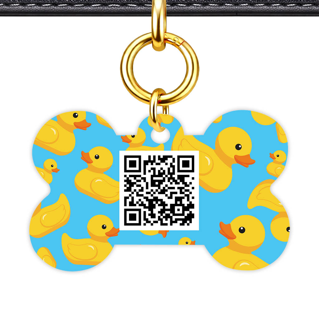 Rubber Ducky QR Smart Pet Id Tag (Dog Tag & Cat Tag)