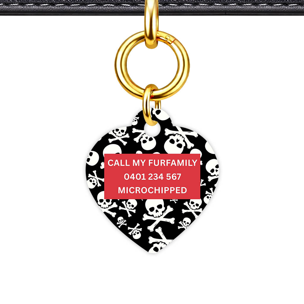 Mixed Classic Dog Tag Gold Classic Vol 28 | 5 Designs | Heart Bone Circle | Pet ID Tag - Classic Id Unique Skulls Classic Pet Id Dog Tag And Cat Tag 2056