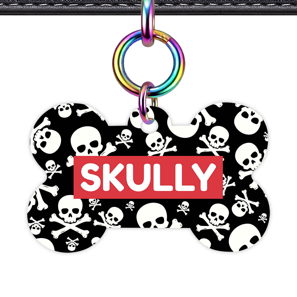 Skulls QR Smart Pet Id Tag (Dog Tag & Cat Tag)