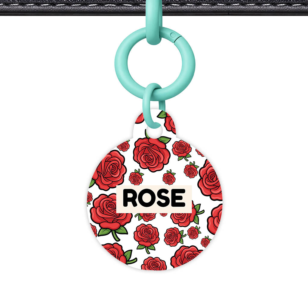 Roses QR Smart Pet Id Tag (Dog Tag & Cat Tag)