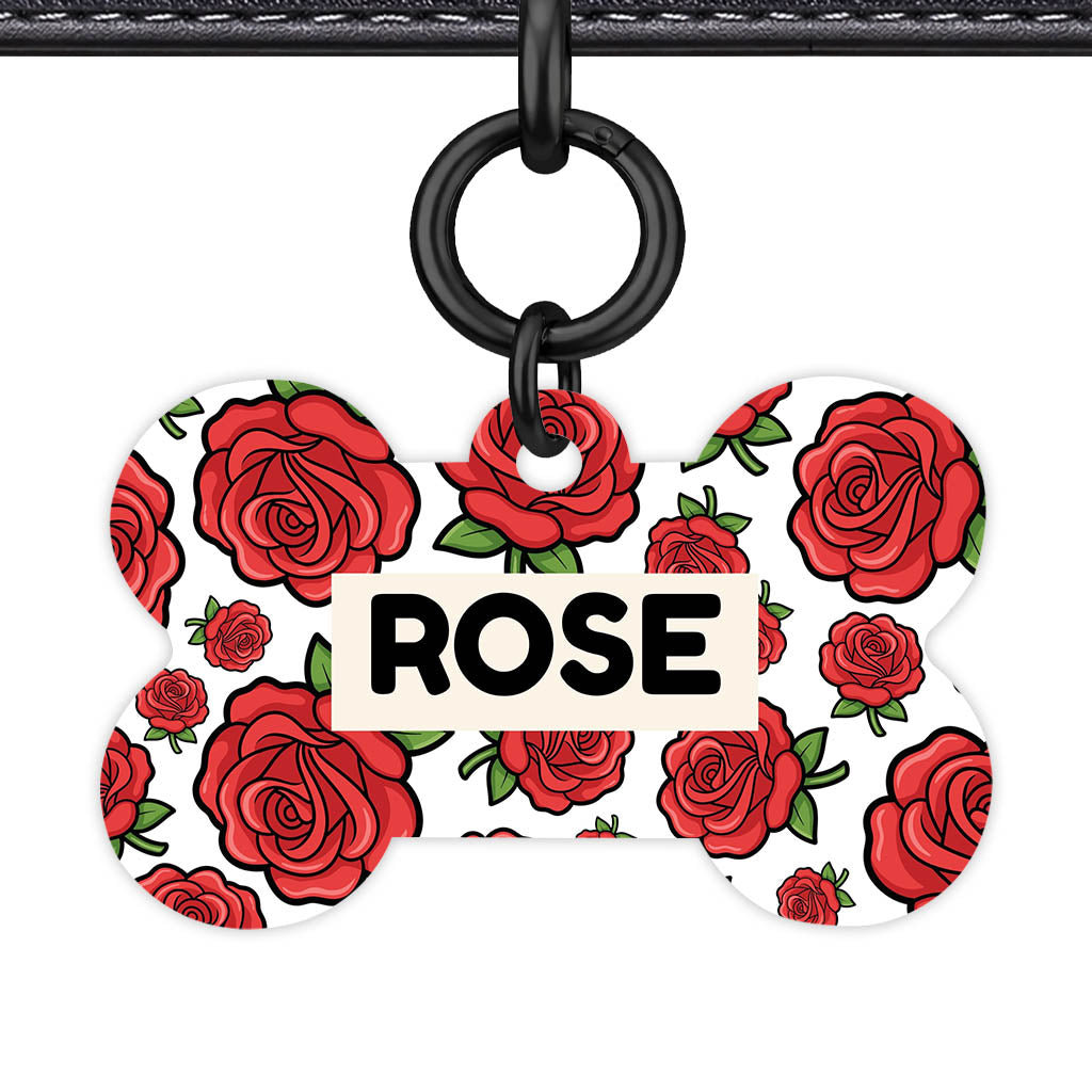 Roses QR Smart Pet Id Tag (Dog Tag & Cat Tag)