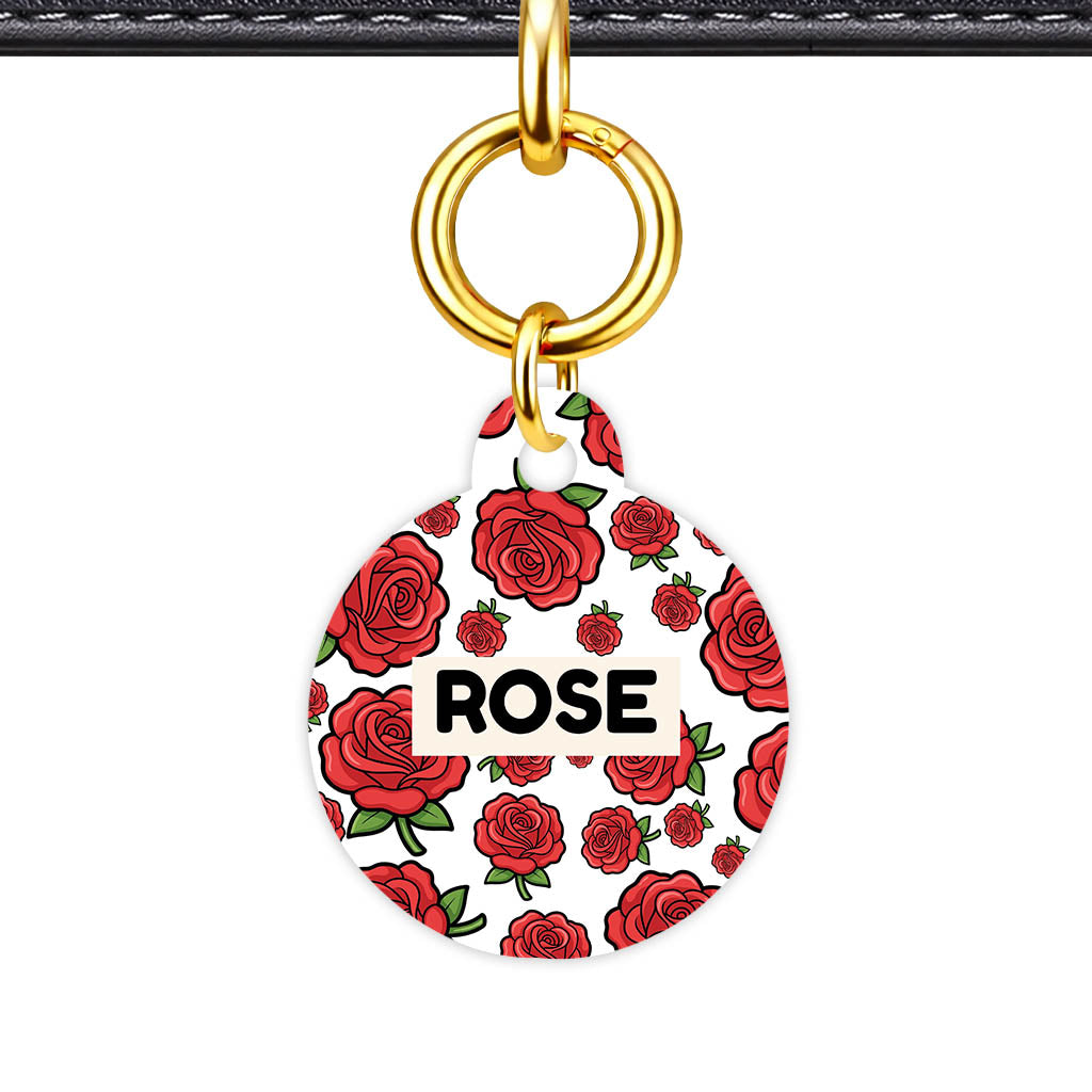 Roses QR Smart Pet Id Tag (Dog Tag & Cat Tag)
