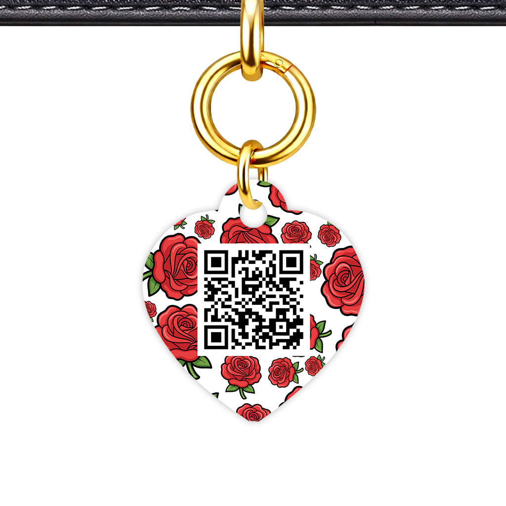 Roses QR Smart Pet Id Tag (Dog Tag & Cat Tag)
