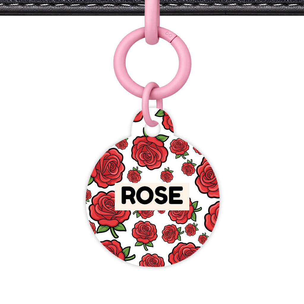 Roses QR Smart Pet Id Tag (Dog Tag & Cat Tag)