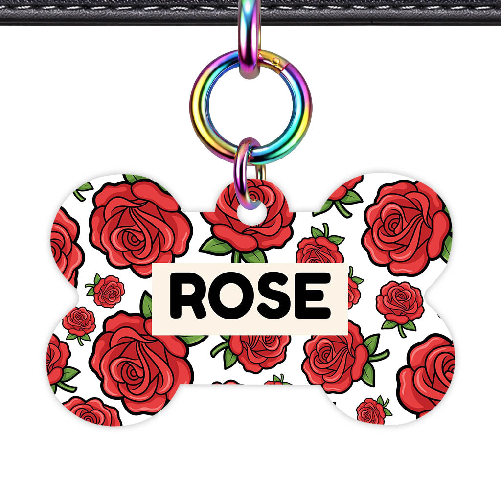 Roses QR Smart Pet Id Tag (Dog Tag & Cat Tag)
