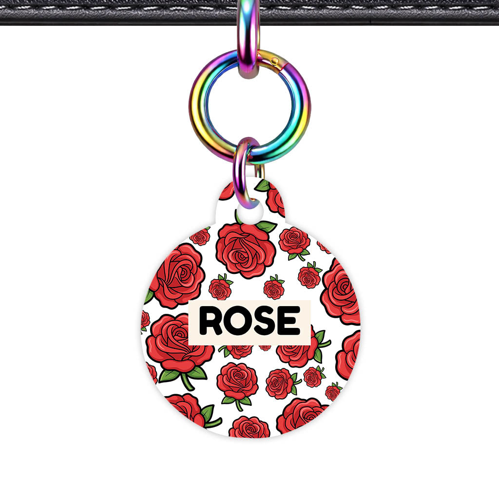 Roses QR Smart Pet Id Tag (Dog Tag & Cat Tag)
