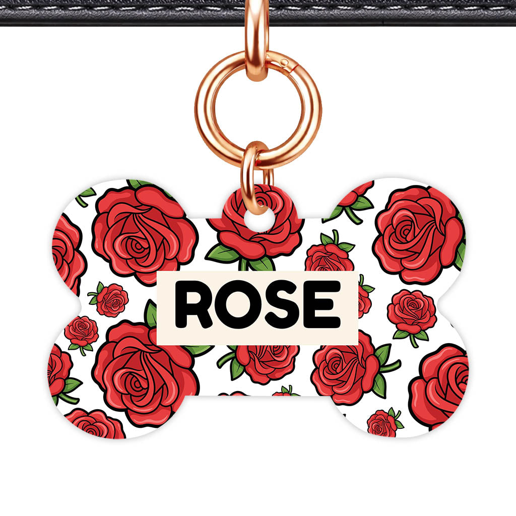 Roses QR Smart Pet Id Tag (Dog Tag & Cat Tag)