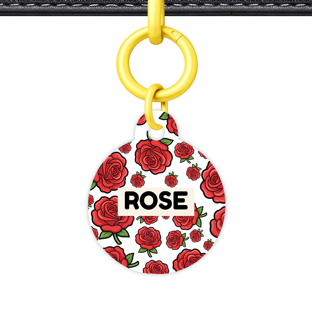 Roses QR Smart Pet Id Tag (Dog Tag & Cat Tag)