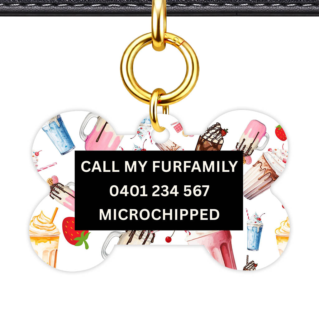 Milkshake and Diners Classic Pet Id (Dog Tag & Cat Tag)