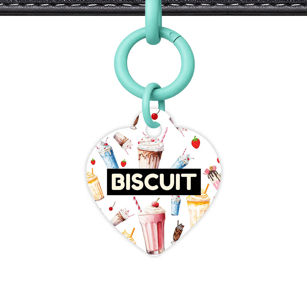 Milkshake and Diners QR Smart Pet Id Tag (Dog Tag & Cat Tag)