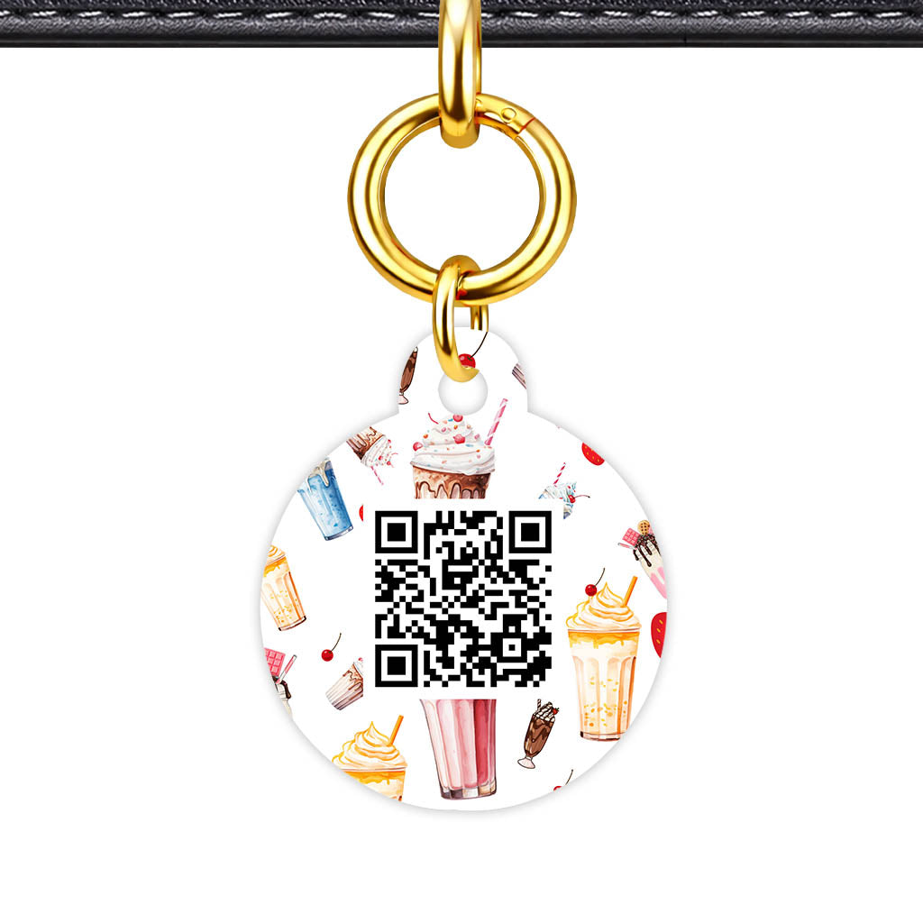 Milkshake and Diners QR Smart Pet Id Tag (Dog Tag & Cat Tag)