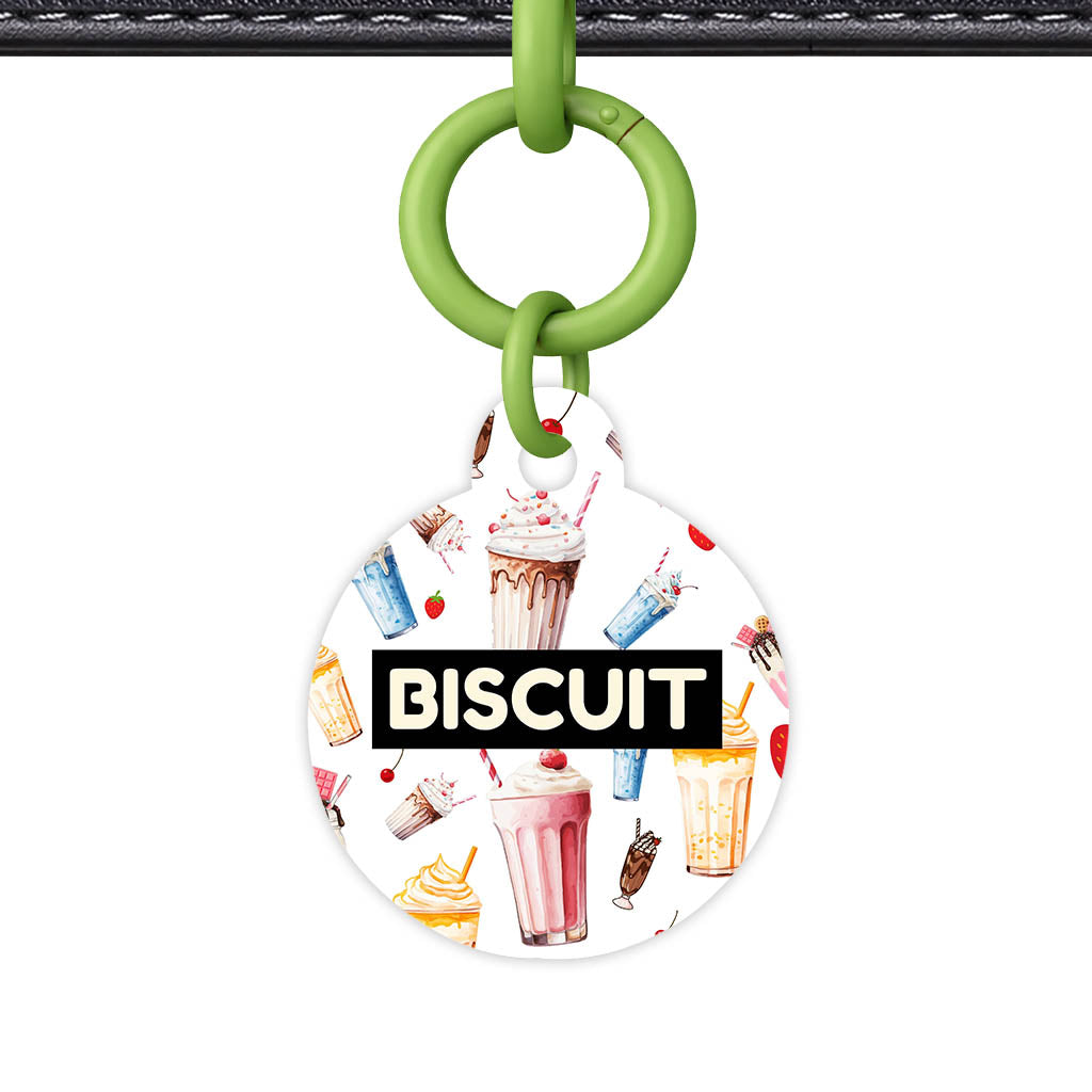 Milkshake and Diners QR Smart Pet Id Tag (Dog Tag & Cat Tag)