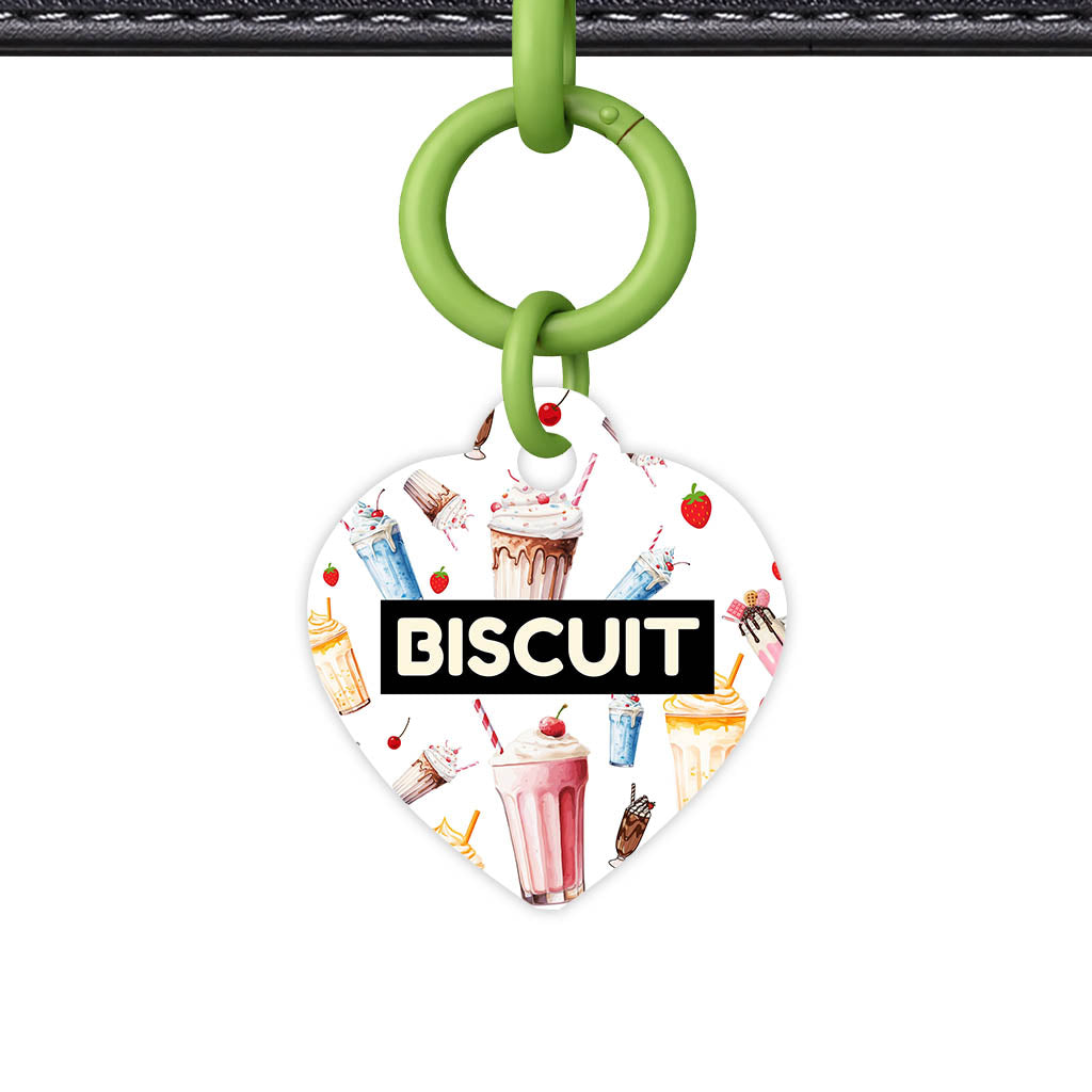 Milkshake and Diners QR Smart Pet Id Tag (Dog Tag & Cat Tag)