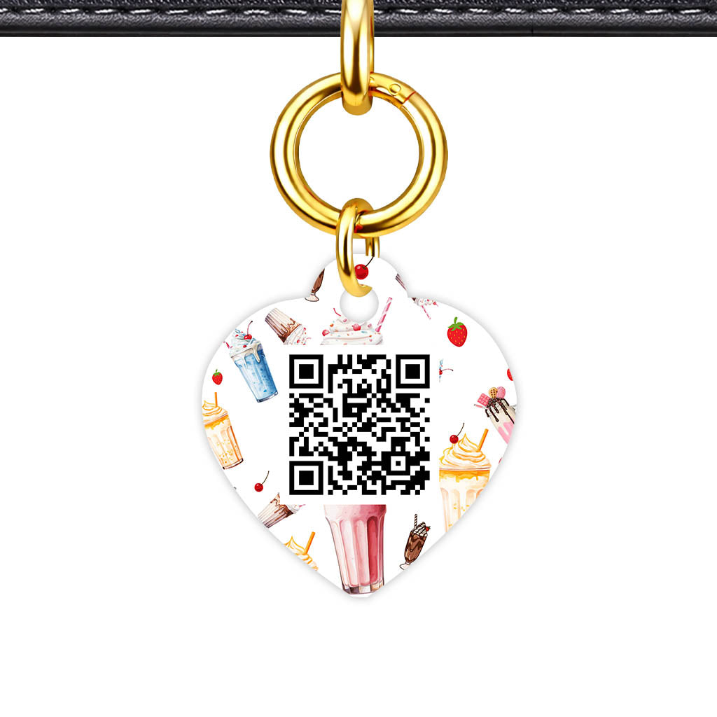 Milkshake and Diners QR Smart Pet Id Tag (Dog Tag & Cat Tag)