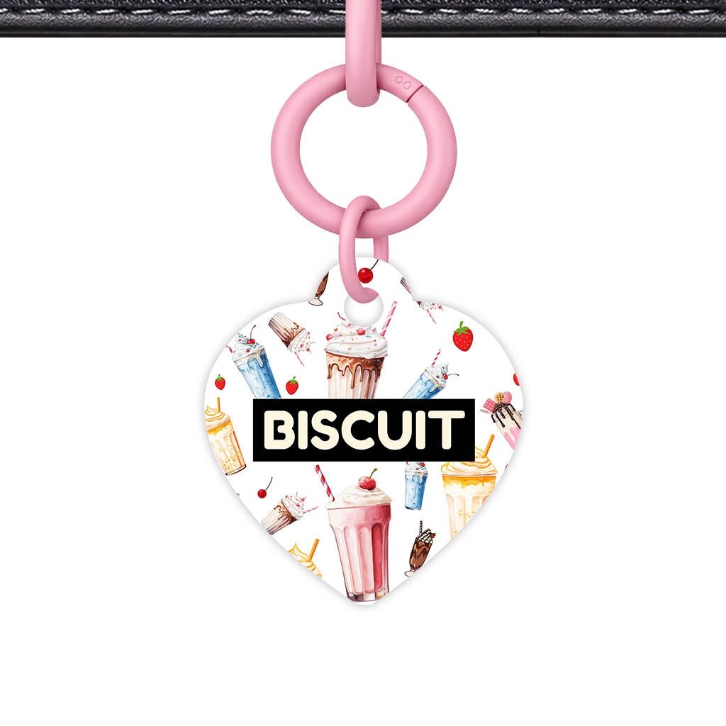 Milkshake and Diners QR Smart Pet Id Tag (Dog Tag & Cat Tag)