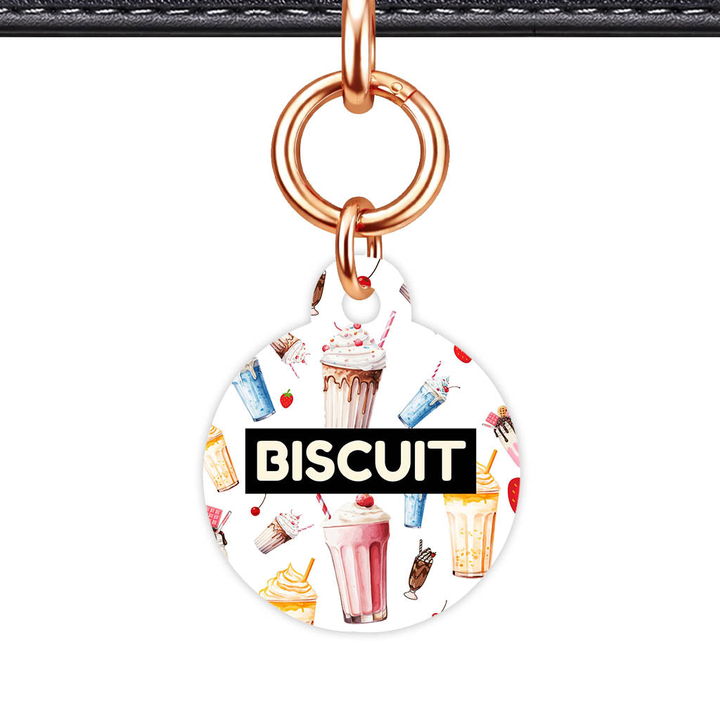 Milkshake and Diners QR Smart Pet Id Tag (Dog Tag & Cat Tag)