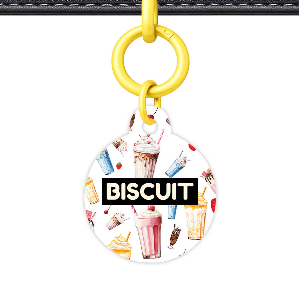 Milkshake and Diners QR Smart Pet Id Tag (Dog Tag & Cat Tag)