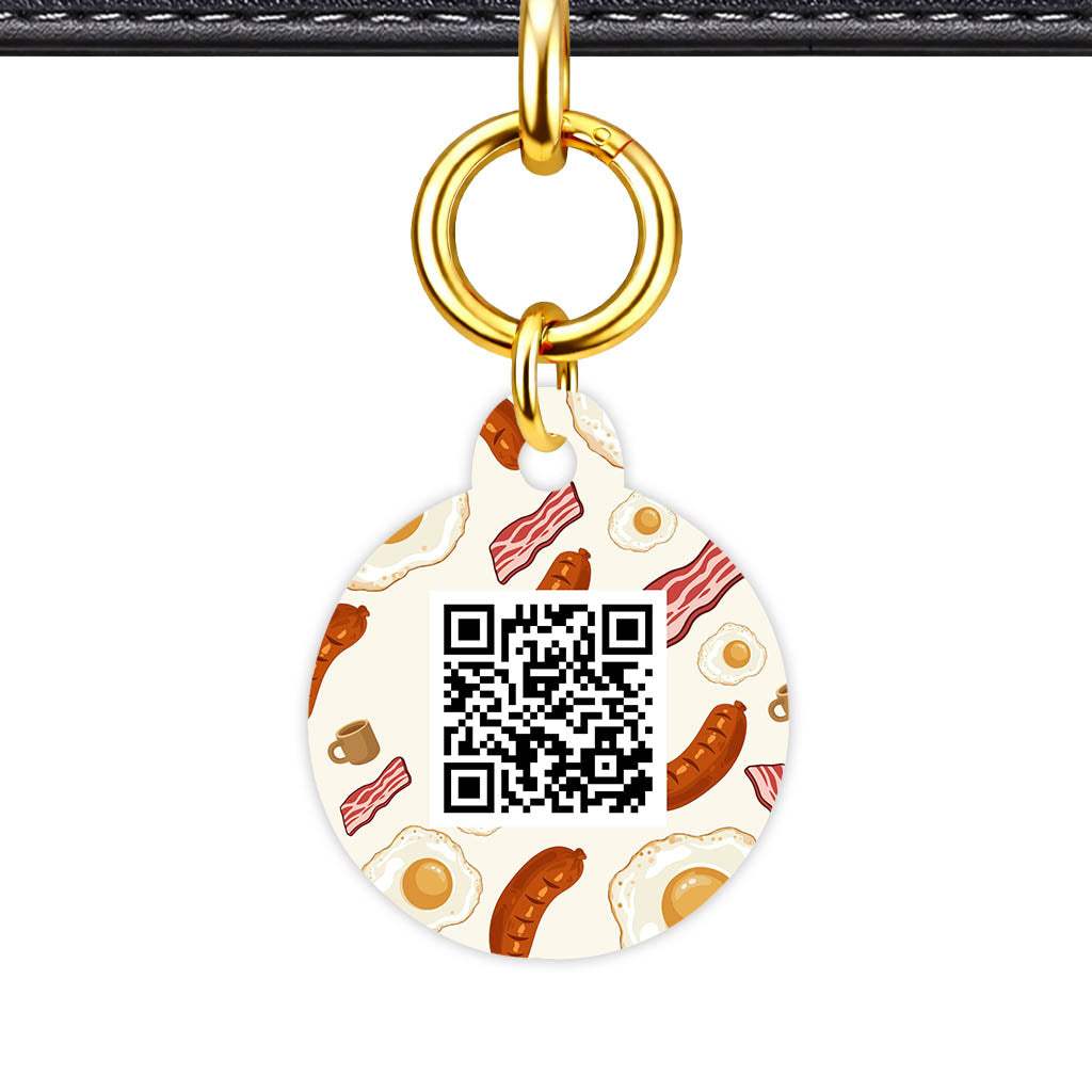 Breakfast Fry Up QR Smart Pet Id Tag (Dog Tag & Cat Tag)