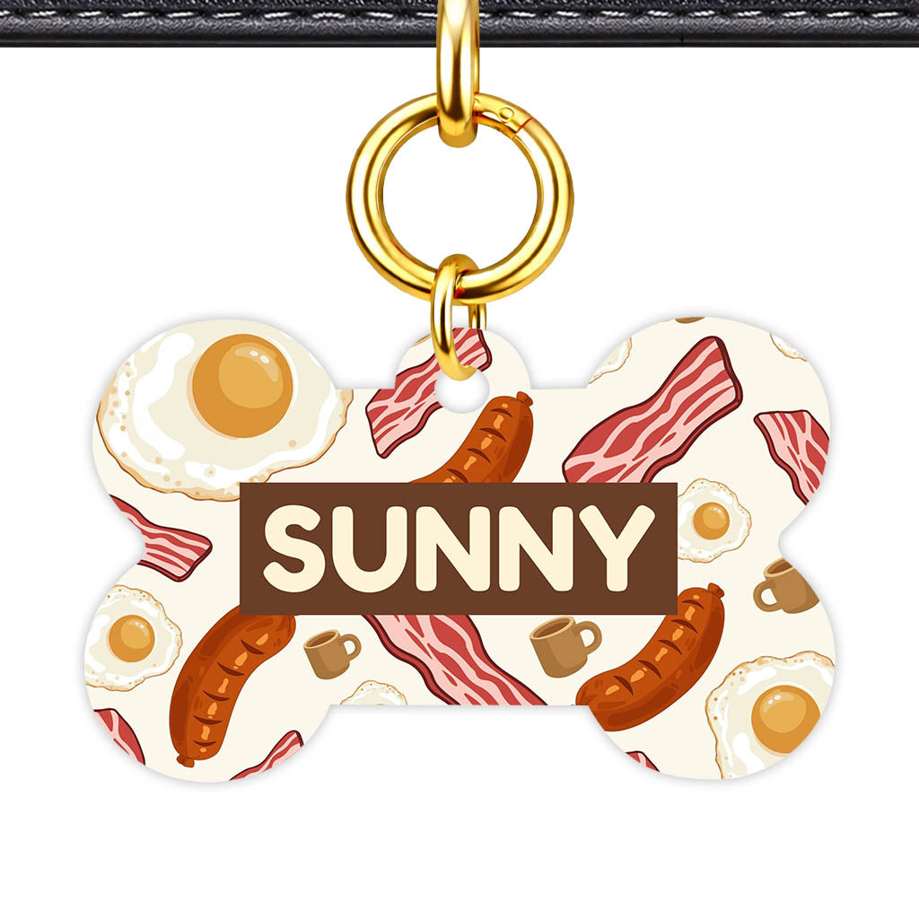 Breakfast Fry Up QR Smart Pet Id Tag (Dog Tag & Cat Tag)