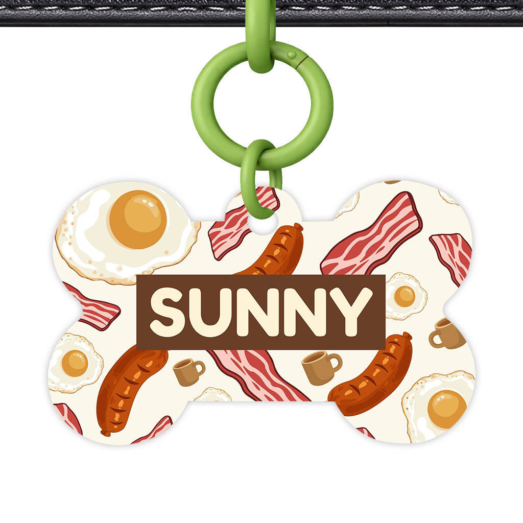 Breakfast Fry Up QR Smart Pet Id Tag (Dog Tag & Cat Tag)