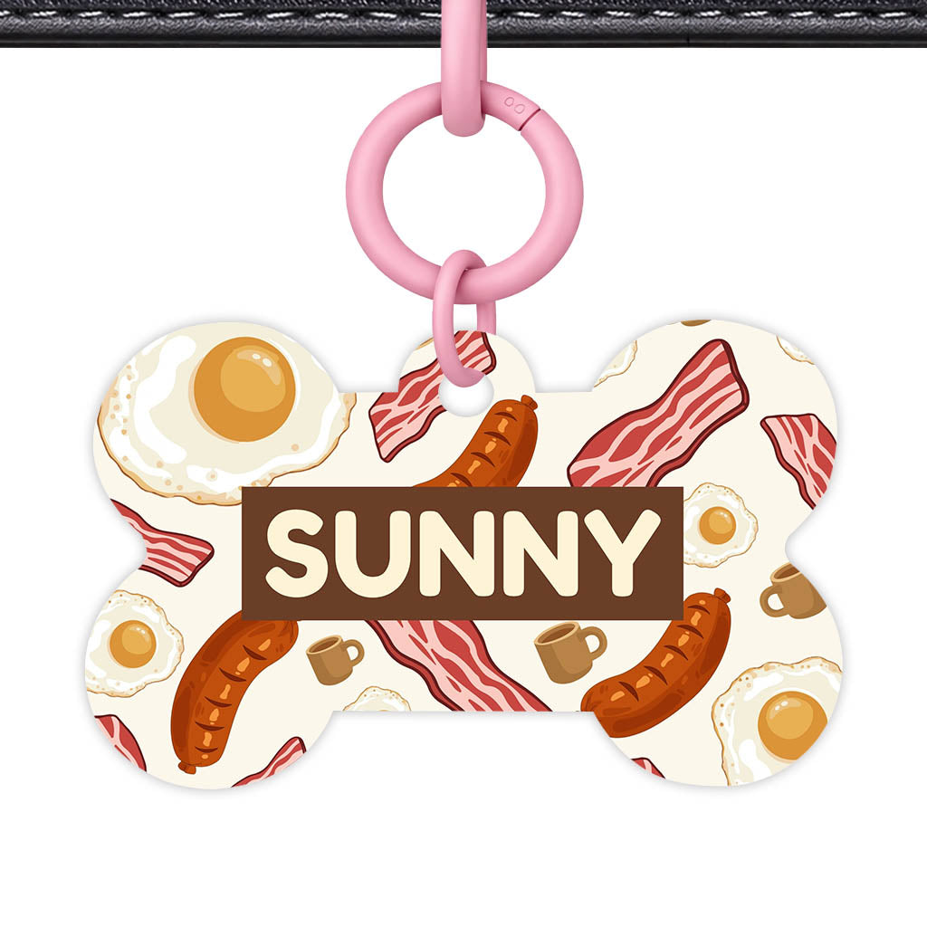 Breakfast Fry Up QR Smart Pet Id Tag (Dog Tag & Cat Tag)
