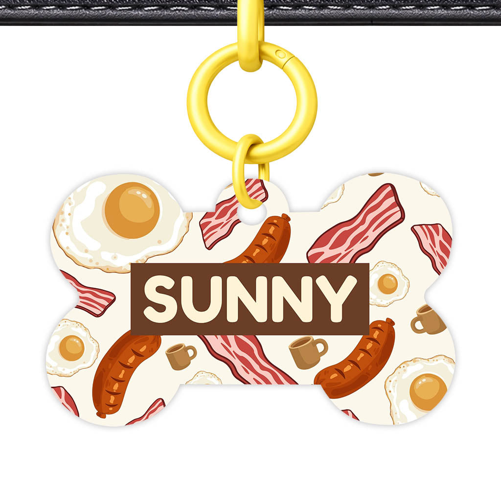 Breakfast Fry Up QR Smart Pet Id Tag (Dog Tag & Cat Tag)