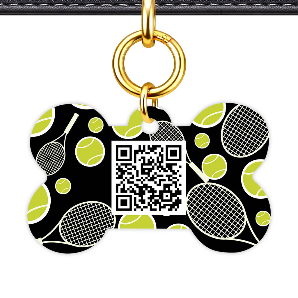 Tennis QR Smart Pet Id Tag (Dog Tag & Cat Tag)