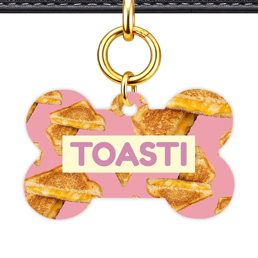 Cheese Toastie QR Smart Pet Id Tag (Dog Tag & Cat Tag)