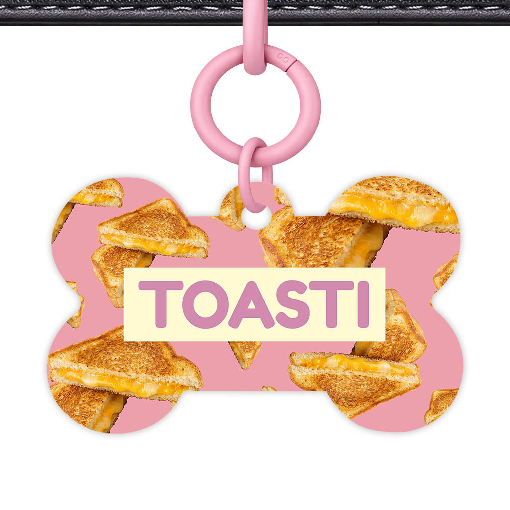 Cheese Toastie QR Smart Pet Id Tag (Dog Tag & Cat Tag)