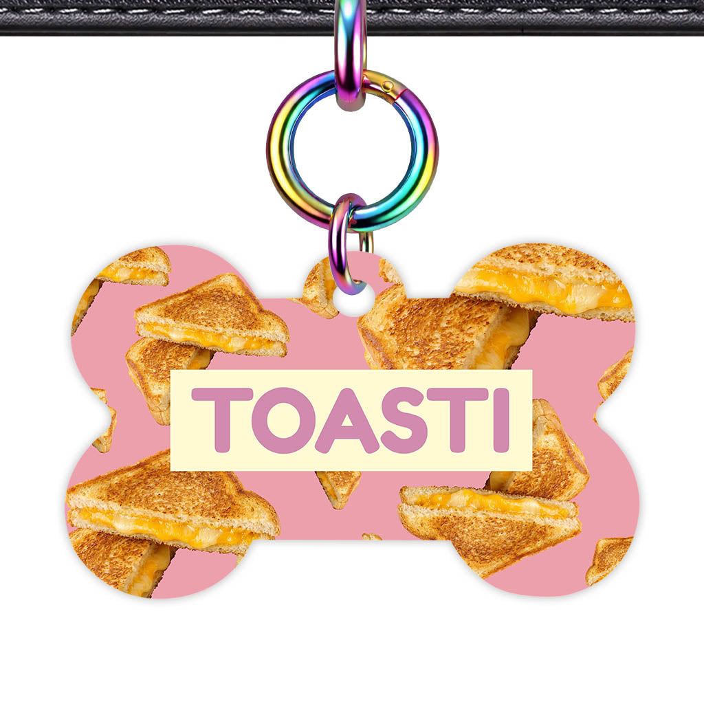 Cheese Toastie QR Smart Pet Id Tag (Dog Tag & Cat Tag)