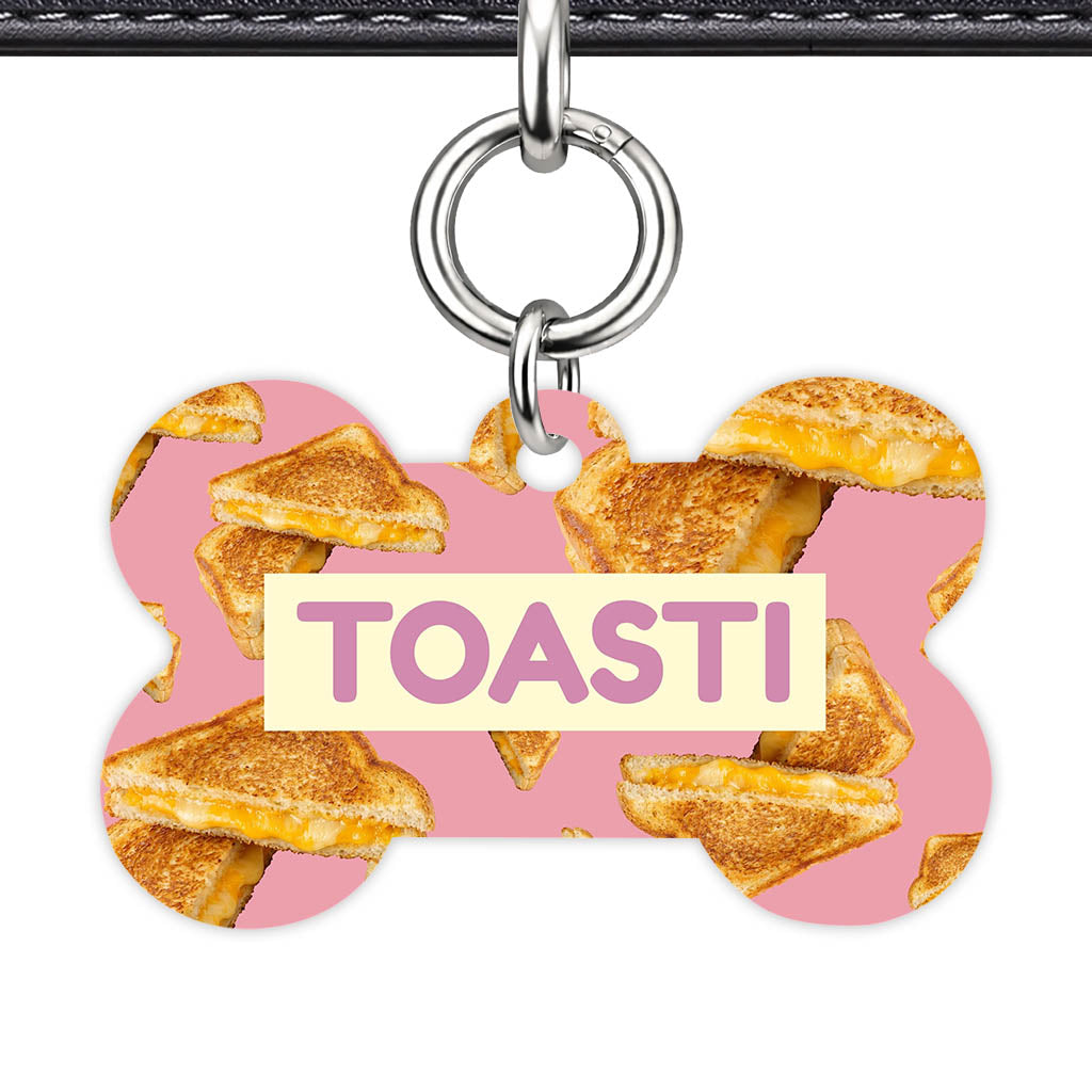 Cheese Toastie QR Smart Pet Id Tag (Dog Tag & Cat Tag)