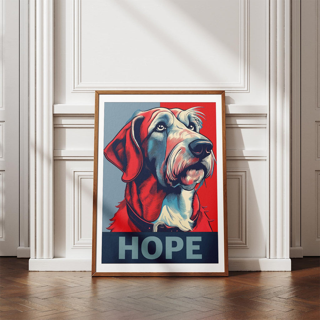 Irish Wolfhound HOPE Series Inspired by the Obama Poster image 4