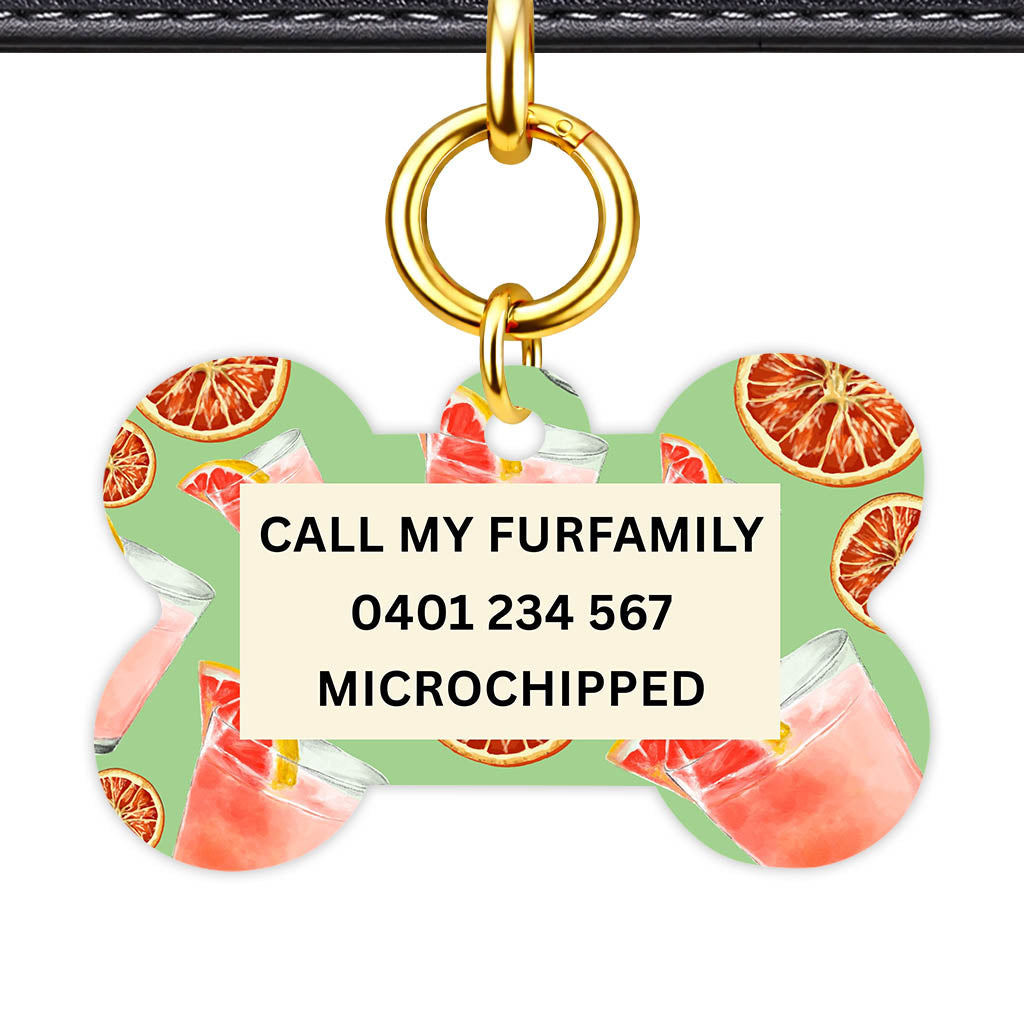 Pink Cocktails Classic Pet Id (Dog Tag & Cat Tag)