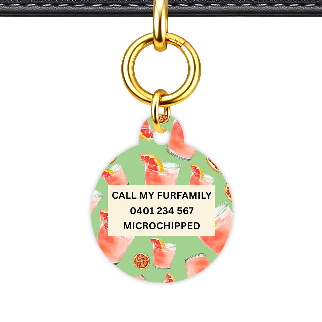 Pink Cocktails Classic Pet Id (Dog Tag & Cat Tag)