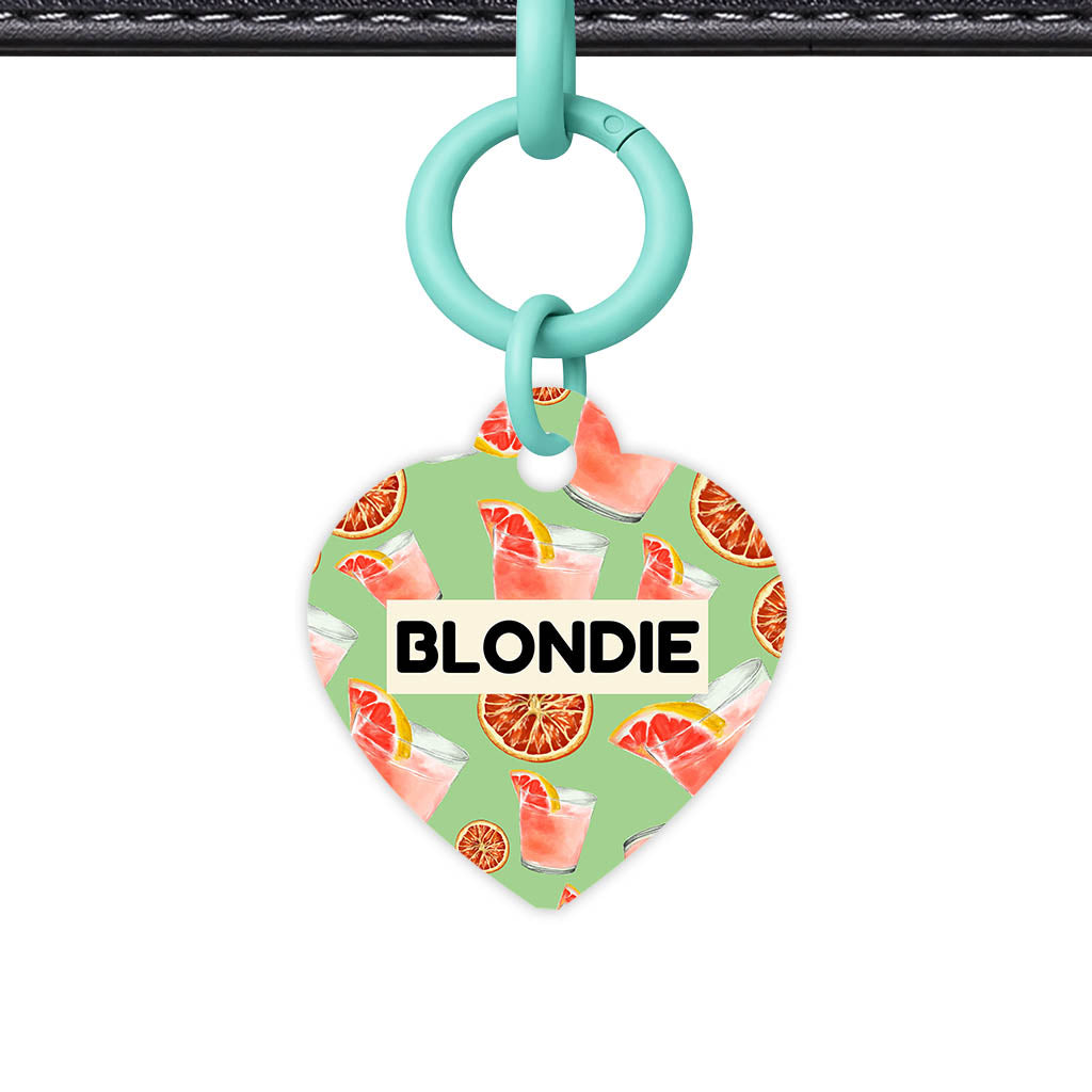 Pink Cocktails QR Smart Pet Id Tag (Dog Tag & Cat Tag)