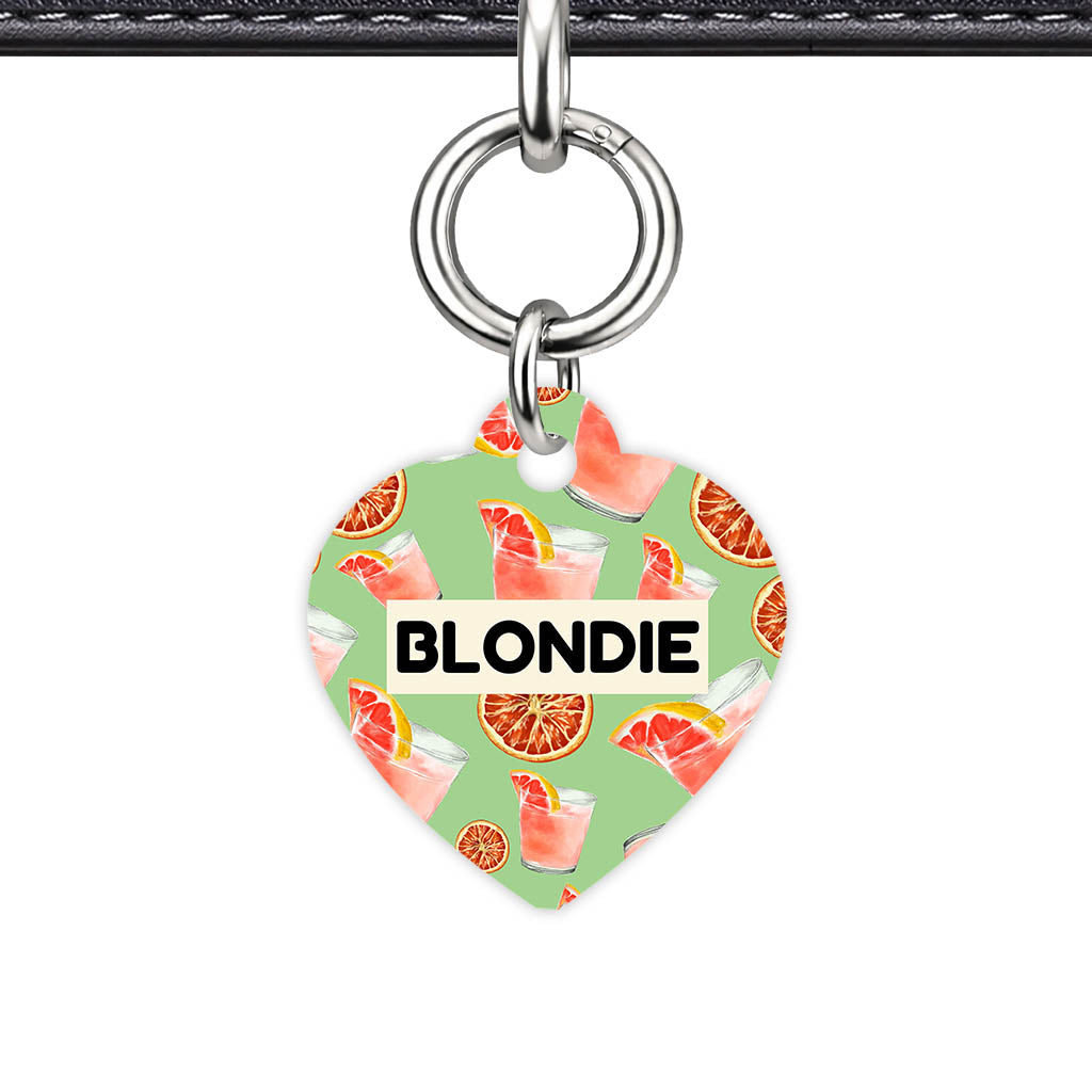 Pink Cocktails QR Smart Pet Id Tag (Dog Tag & Cat Tag)