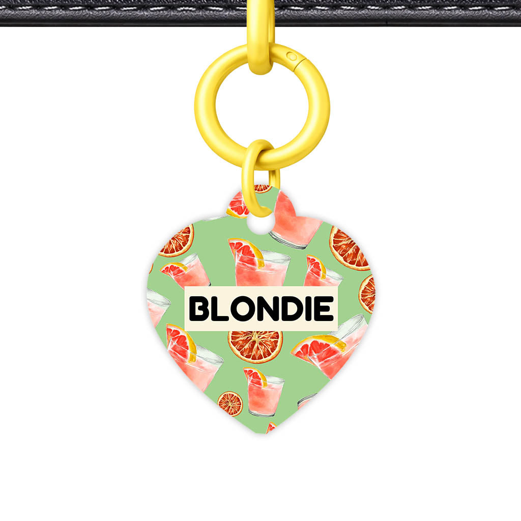 Pink Cocktails QR Smart Pet Id Tag (Dog Tag & Cat Tag)